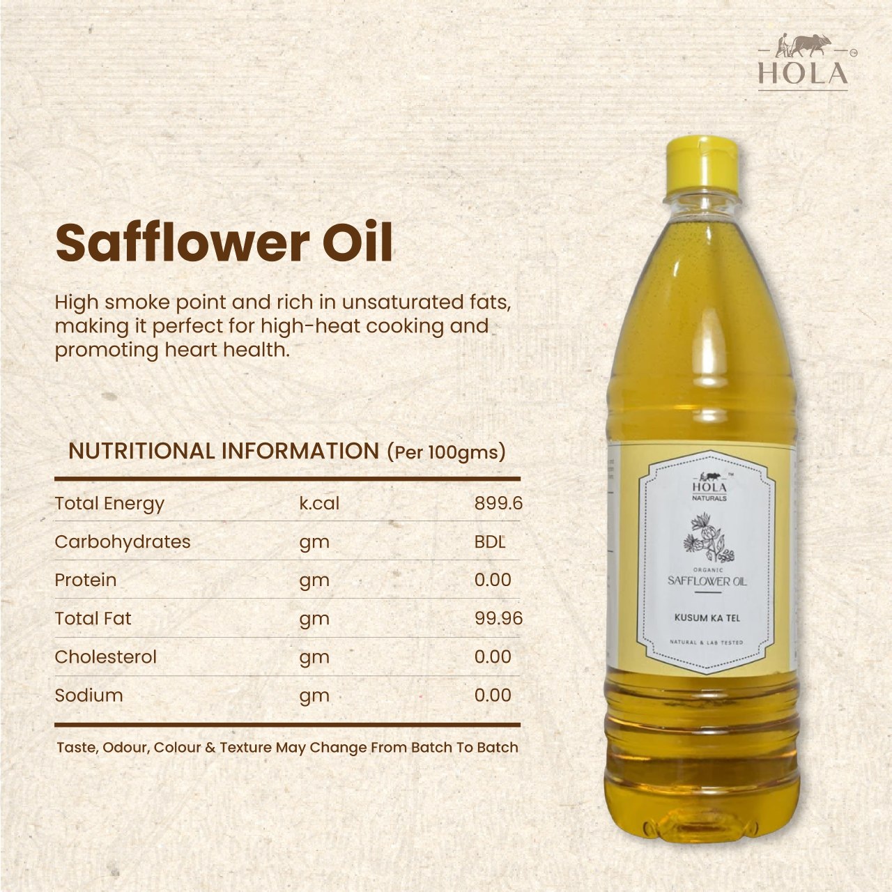 Safflower Oil 1L Image 2
